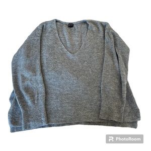 Grey V Neck Sweater
